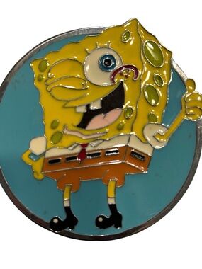 New SpongeBob SquarePants Enamel Belt Buckle Nickelodeon Cartoon Character Metal